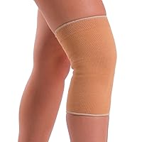 BraceAbility Elastic Slip-on Knee Sleeve | Cotton Fabric Knee Pain Compression Bandage for Stretchy, Lightweight & Comfortable Support