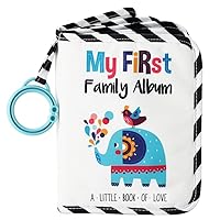 Urban Kiddy™ Baby's My First Family Album | Soft Photo Cloth Book Gift Set for Newborn Toddler & Kids (Elephant)