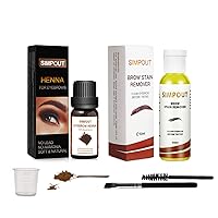 Spot Color Henna Kit, Henna Powder with Brow Stain Remover, Professional Spot Coloring Henna Hair Kit, Covers Grey Hair, No Ammonia, No Lead
