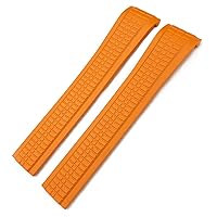 21mm Colorful Fluorous Rubber WatchBands For Patek 5164A 5167A AQUANAUT Philippe Series Butterfly Buckle Silicone Watch Strap
