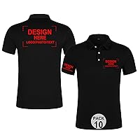 Custom Polo Shirts for Men and Kids Personalized Shirt Golf Jersey Tees Print Design Your Own Text Logo Name T-Shirts