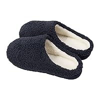 Mens House Slippers Size 8-9 Outdoor& Soft Color Cotton Shoes Pure Bottom Unisex Slippers Non-slip Fuzzy Slippers