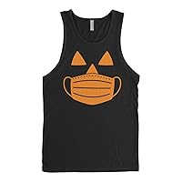 Men's Jack O' Lantern Pumpkin with Mask Halloween Costume Tank Top