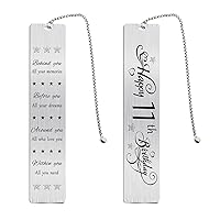 Happy 11th Birthday Gifts for Teen Girls Boys, Sweet 11 Year Old Birthday Bookmark Gift for Women Men, 11 Yr Bday Book Mark for Teenager, 2012 Bd Present, Funny 11th Birthday Card Decorations