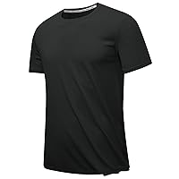 Men's Waffle Knit Tee Summer Casual Round Neck Short Sleeve T Shirt Tops Workout Sports Athletics Party Tee