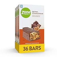 ZonePerfect Protein Bars, 14g Protein, 19 Vitamins & Minerals, Nutritious Snack Bar, Chocolate Peanut Butter, 36 Bars