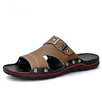 flip flop,Men Slippers Big Size Slides Summer Shoes Casual Flat Slide Leather