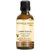 CARROT SEED OIL ORGANIC 100% Pure VIRGIN UNREFINED Undiluted Cold Pressed Carrier Oil 0.17 Fl.oz.‐ 5 ml. For Skin, Face, Hair, Lip and Nail Care