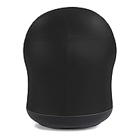 Safco Zenergy Swivel Ball Chair, Anti-Burst, Vinyl Exercise Ball Chair for Home, Office & Classroom, Ideal for K-12, Supports Active Seating, Black Vinyl