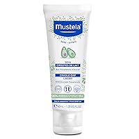 Mustela Baby Cradle Cap Cream - Newborn safe - with Natural Avocado - Paraben Free & Fragrance Free - 1.35 Fluid Ounce
