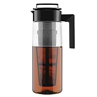 Takeya Premium Quality Iced Tea Maker with Patented Flash Chill Technology Made in the USA, BPA Free, 2 Qt, Black