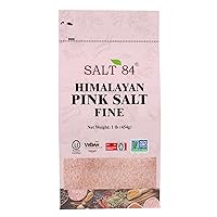 SALT 84 Himalayan Chef Pink Salt, Fine Grain, 1 Pound (Pack of 1)