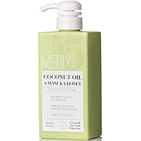 MEDIX Coconut Body Lotion + Manuka Honey Cream | Coconut Oil Lotion For Women & Men | Natural Coconut Cream Moisturizer Body Butter Skin Care Balm For Stretch Marks, Cellulite, & Dry Skin, 15 Fl Oz