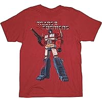 Transformers Distressed Optimus Prime Washed Red Adult T-Shirt