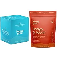 NeuroGum Energy Caffeine Gum (234 Pieces) - Sugar Free with L-theanine + Natural Caffeine + Vitamin B12 & B6 - Nootropic Energy & Focus Supplement for Women & Men - Peppermint & Cinnamon Flavor