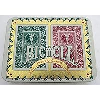 BICYCLE 2 DECKS PLAYING CARDS IN COLLECTIBLE TIN BOX