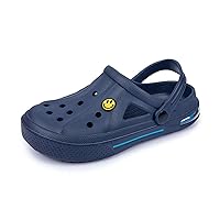 2021 New Sandals Hole Shoes Couple Clogs Slippers Summer Men's Women's Beach Flat Hollow Out Smiling Face Buckle