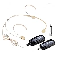 XIAOKOA Headset Wireless Microphone, Super Light 2.4G Wireless Headset Microphone System，Headset and Handheld 2 in 1,160ft Range,for Voice Amplifier,PA System-Not Support Phone,Laptop