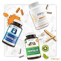 Menokit Bundle - Natural Probiotic & Herbal Menopause Support - Includes Provitalize, Previtalize, InergyPLUS Women's Supplements - for Energy, Weight Control, Gut Health, & Mood