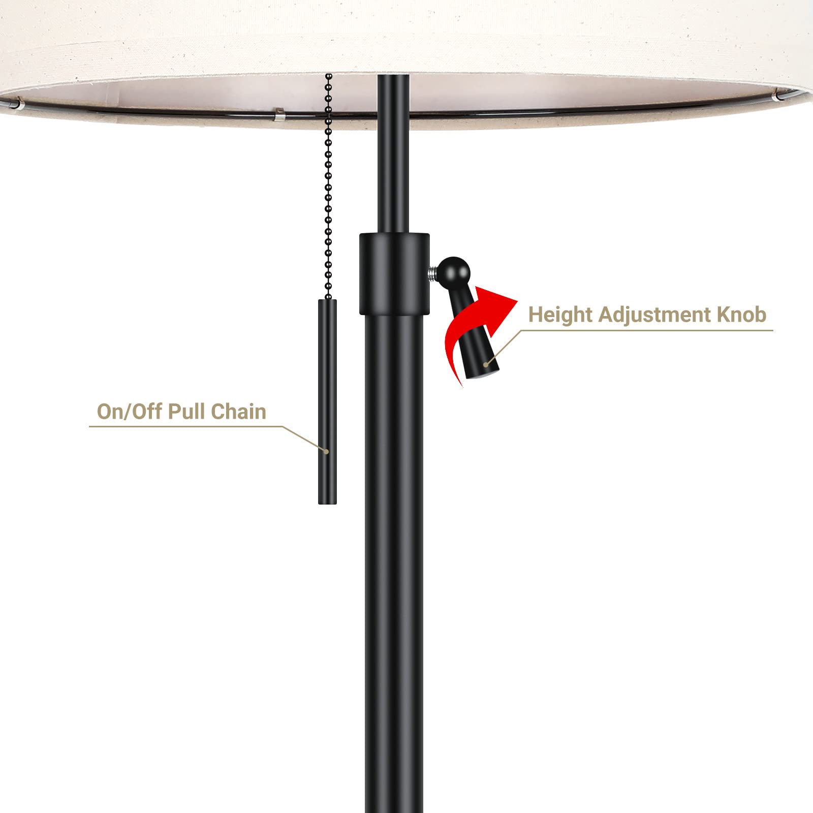 Black Bedside Table Lamps Set of 2 - 22