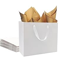 QIELSER 12 Pack Kraft Gift Bags Bulk Large Size with Tissue Paper 12.5