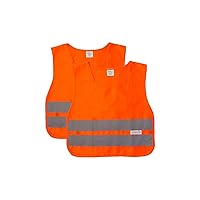 Child Reflective Safety Vest | Lightweight and breathable, bright colors for child public safety, 100% polyester, Yellow, Medium, 2 PACK