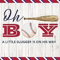 Oh Boy A Little Slugger Is On His Way: Baseball Baby Shower Guest Book Sport Themed Boy + BONUS Gift Tracker Log and Keepsake Pages | Wishes for Baby and Advice for Parents Sign-In Oh Boy A Little Slugger Is On His Way: Baseball Baby Shower Guest Book Sport Themed Boy + BONUS Gift Tracker Log and Keepsake Pages | Wishes for Baby and Advice for Parents Sign-In Paperback