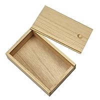 Bamboo Rectangle Wood Color Playing Cards Storage Box Money Coin Holder Box Candy For Key For Case Business Card Storage Cards Storage Box