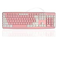 Guiheng Wired Keyboard - Full-Sized, Keyboard with Numeric Keypad - Silent-Touch Chiclet Keyboard