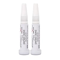 Perfect Bond Glue 0.07 Oz Tubes - 2 Pack - Durable, Easy to Apply False Nail Glue – Repairs Natural Nails – Quick-Drying Nail Adhesive Lasts Up to 7 Days – Nail Care Essential, Clear