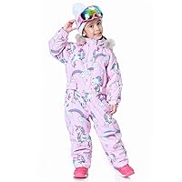 Kids Girls Boys Waterproof Colorful One Piece Snowsuits Coveralls Ski Suits Jackets Winter Jumpsuits