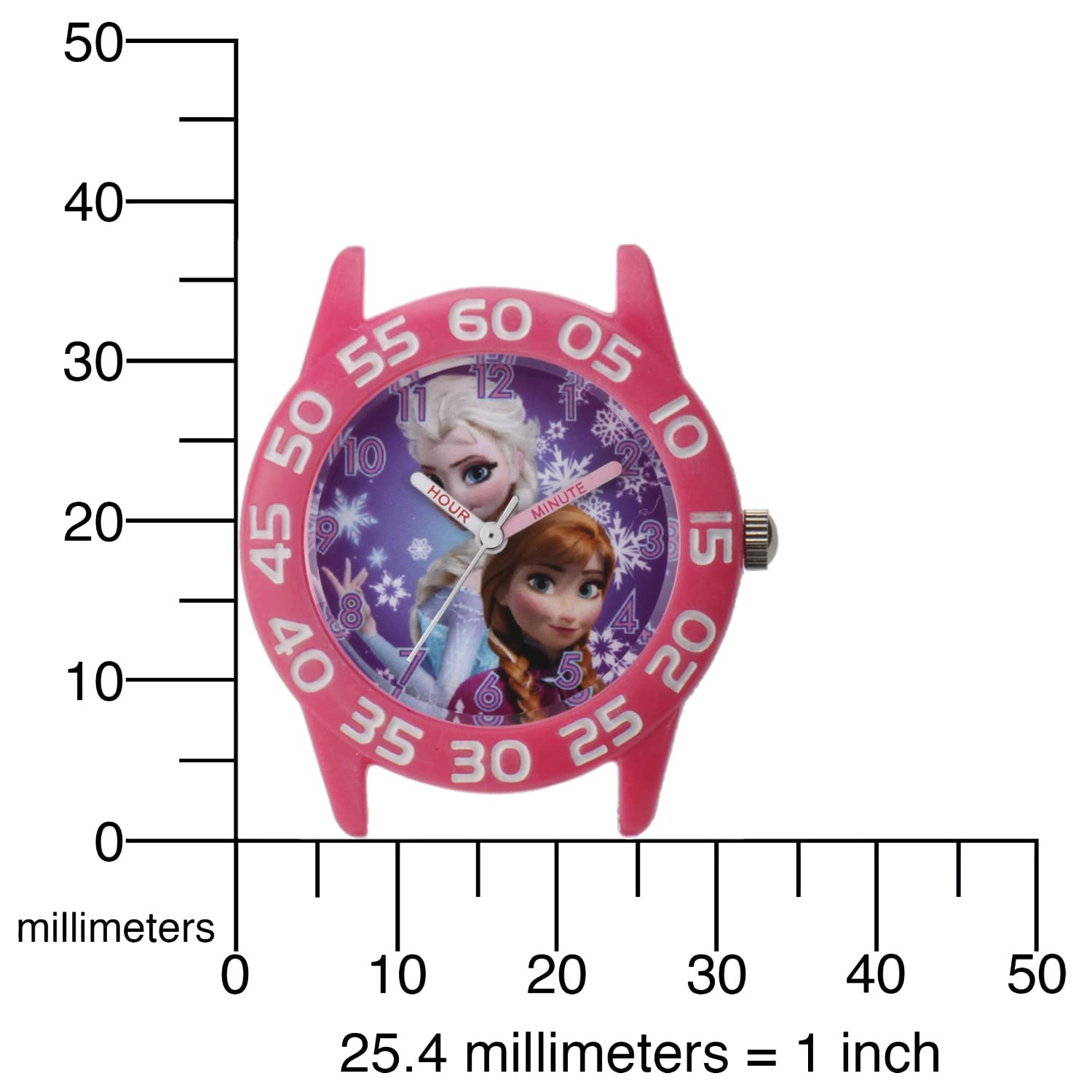 Disney Frozen Kids' Plastic Time Teacher Analog Quartz Nylon Strap Watch