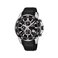 Festina 'The Originals Collection' Men's Quartz Watch with Black Dial Chronograph Display and Black Rubber Strap F20330/5