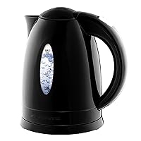 OVENTE Electric Kettle, Hot Water, Heater 1.7 Liter - BPA Free Fast Boiling Cordless Water Warmer - Auto Shut Off Instant Water Boiler for Coffee & Tea Pot, Regular, Black KP72B