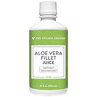 The Vitamin Shoppe Organic Aloe Vera Fillet Juice - No Water Added - Soothing for Digestive Discomfort (32 Fluid Ounce)