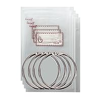 Embroidery Threads Cross Stitch Floss Bag Organizer 5.12 x 3.6 inch - 200 Pack with 4 Rings
