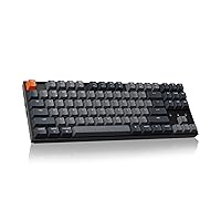 Keychron K8 Tenkeyless Wireless Mechanical Keyboard for Mac, White Backlight, Bluetooth, Multitasking, Type-C Wired Gaming Keyboard for Windows with Gateron G Pro Brown Switch