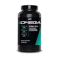 Omega JYM Fish Oil 2800mg, High Potency Omega 3, EPA, DHA, DPA for Brain, Heart, & Joint Support | JYM Supplement Science | 120 Soft Gels