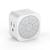 Timer Outlet Indoor, Countdown Electrical Outlet Timer Up to 6H, Repeat Plug in Timer for Lights, Iron, Fan, Electric Bike, Auto Shut Off Timer Switch for Home Kitchen Bedroom, 1875W