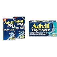 Advil PM Liqui-Gels Pain Reliever and Nighttime Sleep Aid Liqui-Gels Pain Reliever and Fever Reducer - 2x80 and 160 Liquid Filled Capsules