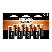 Duracell - CopperTop C Alkaline Batteries with recloseable package - long lasting, all-purpose C battery for household and business - 8 count