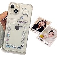 Personalized Custom Photo for iPhone 15 14 13 12 11 Pro Max/XR/Xs/ 7 8 Plus Case Print Photos for Card Holder Case Cover Cute Puppy Clear Case for Women Girls