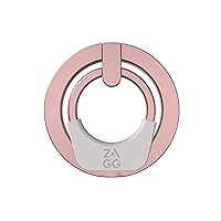 ZAGG Ring Snap 360, Magnetic Ring Accessory – 360 Degree Rotation, Secure Hold with Kickstand – Super Strong Magnet, Compatible with MagSafe Devices, iPhone 14 & Snap Compatible Devices, Rose Gold