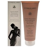 L'Erbolario Stretch Mark Prevention and Firming Body Cream - Moisturizer for Restructuring and Anti Aging - Body Lotion for Dry Skin - Body Butter with Olive Oil, Ginseng and Green Tea - 8.4 oz