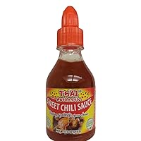 Thai Authentic Sweet Red Chili Sauce, 7.6 oz - One 7.6 Ounce Bottle of Sweet Chili Sauce, Perfect on Seafood, Wings, Vegetables and More