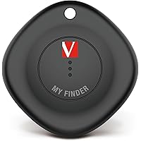 Verbatim My Finder Bluetooth Tracker Item Finder Compatible with Apple Find My (iOS Only) Water Resistant and Dustproof 1pk – Black