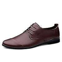 Men's Vegan Leather Oxfords Wingtips Pull Tap Lace Up Pointed Toe Shoe Anti Skid Dress