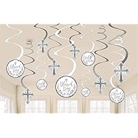 Stunning Silver Holy Day Spiral Hanging Decorations - 5