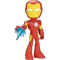 Spidey and His Amazing Friends Supersized Iron Man Action Figure, 9-Inch Avengers Action Figures, Marvel Super Hero Preschool Toys for 3+ Years