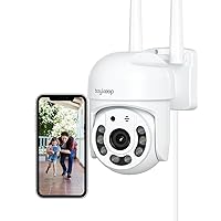 2K Security Camera Outdoor 360° View Pan/Tilt Camera for Home Security Outside with Color Night Vision, Motion Detection, 2-Way Talk, 2.4GHz Wi-Fi, Micro SD Card & Cloud Service, K20